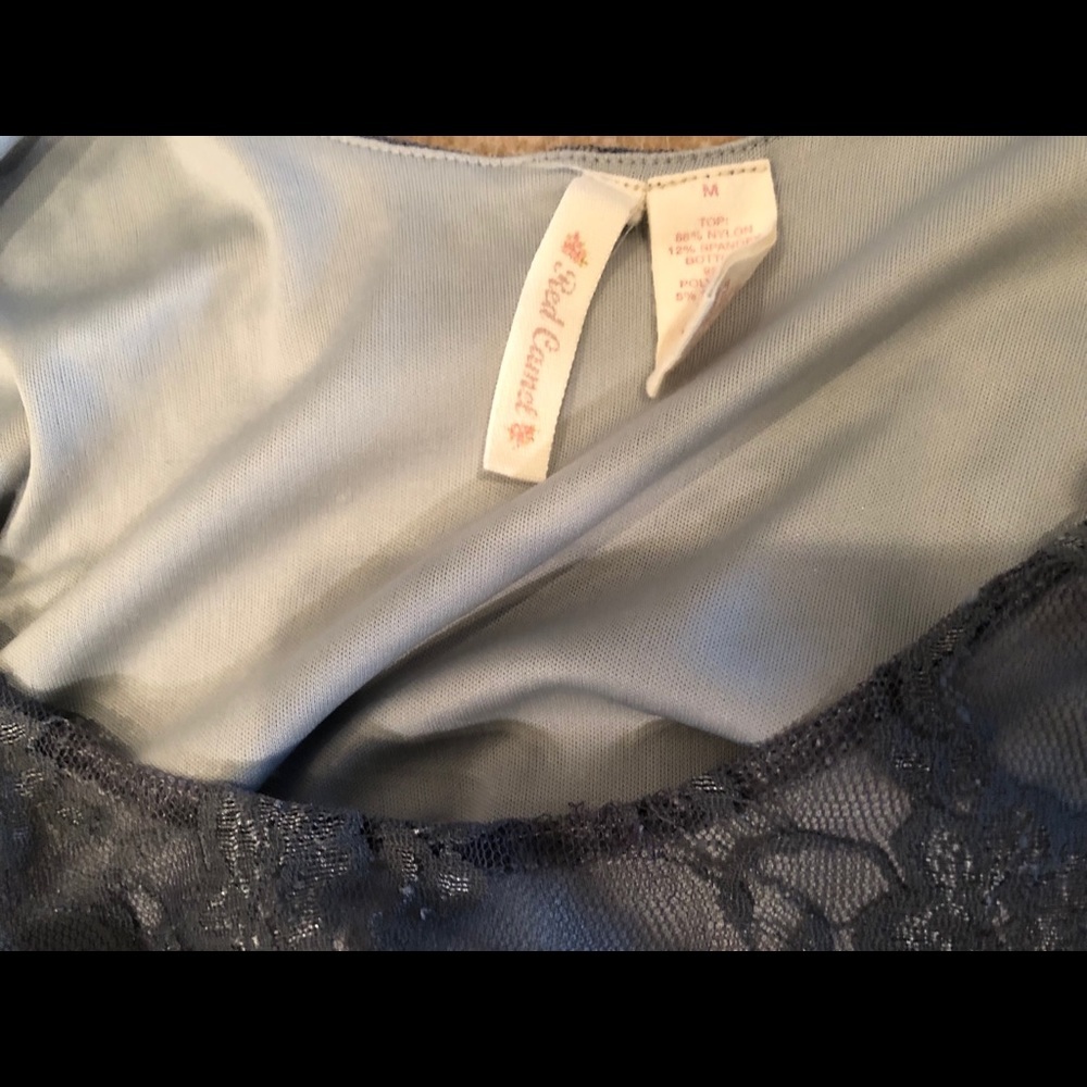 New Price! Red Camel Lace Overlay Mini Dress - Picture 6 of 7